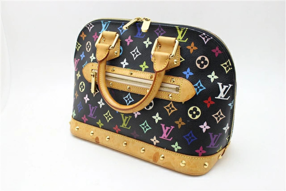 LOUIS VUITTON Multicolor Handbag Alma Noir Black